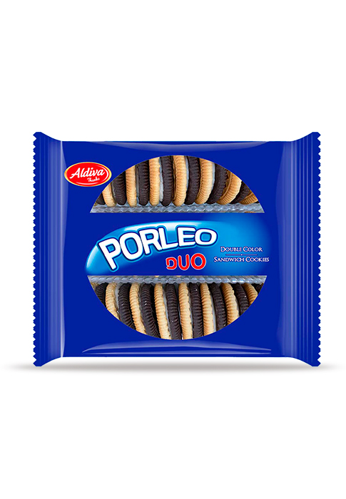 Porleo DUO Colour Sandwich Cookies Vanilla Cream  