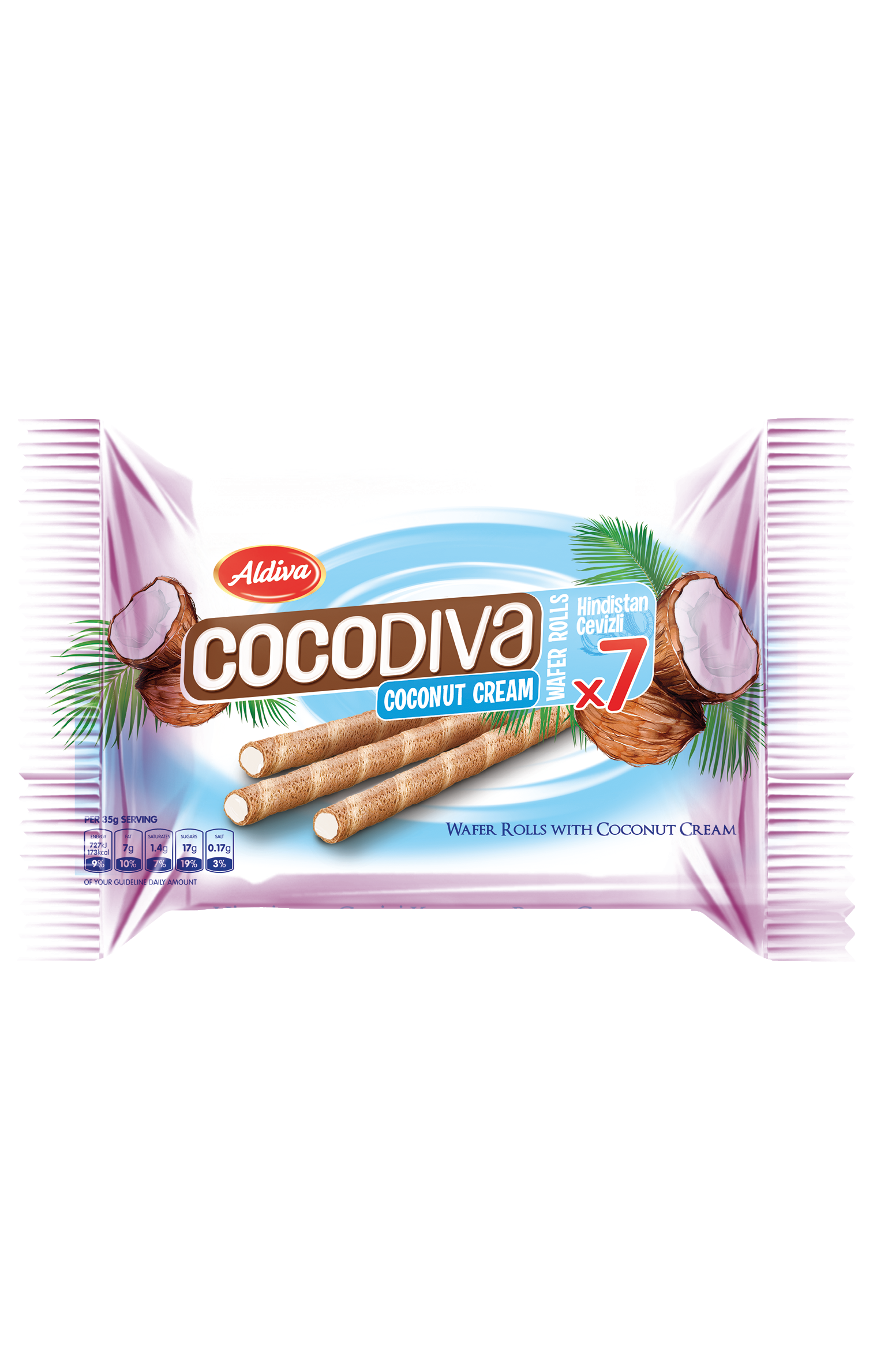 Cocodiva Coconut Cream Filling Roll Wafers