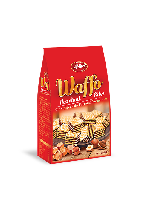Waffo Bites Hazelnut Cream Cube Wafers 250g