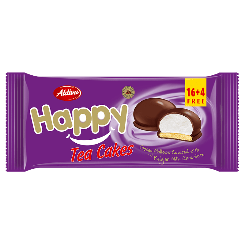 Happy Tea Cakes Cikolata Kaplamali & Karamel Dolgulu Marshmallowlu Biskuvi 240g