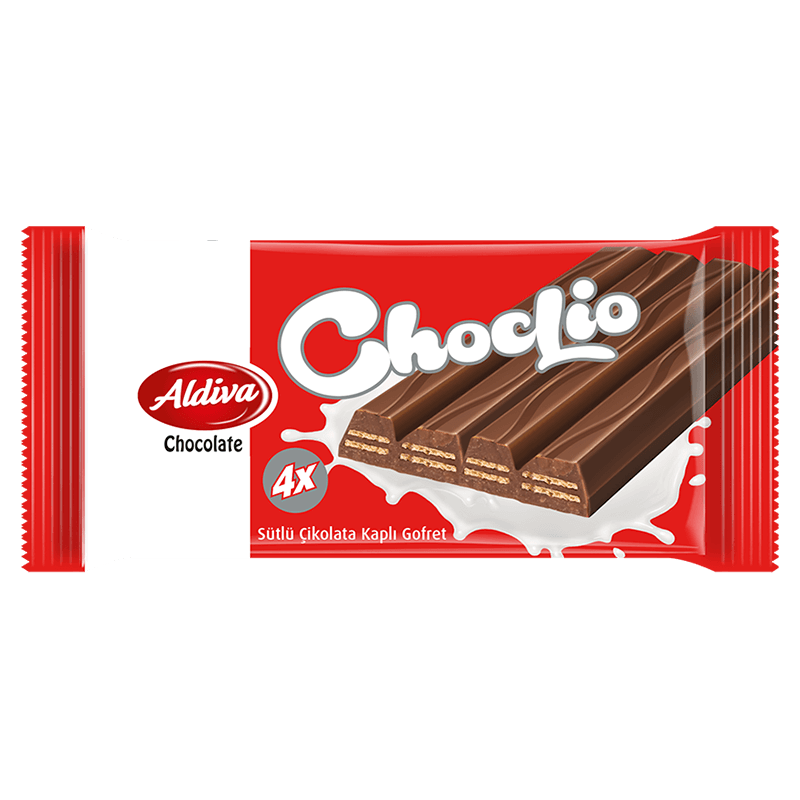 Choclio Sütlü Çikolata Kaplamali & Cikolata Kremali Gofret 40g