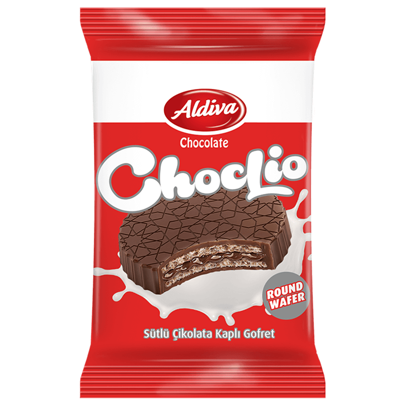 Choclio Round Sütlü Çikolata Kaplamali & Cikolata Kremali Gofret 20g